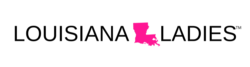 This image includes the words Louisiana Ladies and a the shape of Louisiana in pink