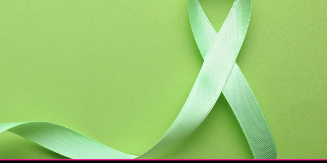 a green background and a green ribbon with a banner reading Louisiana mental health resoures